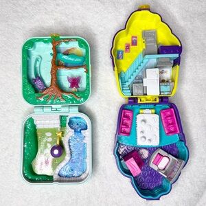 Polly Pocket Playset Compacts Set of 2 Sweet Treat Cupcake Flutterrific Forest